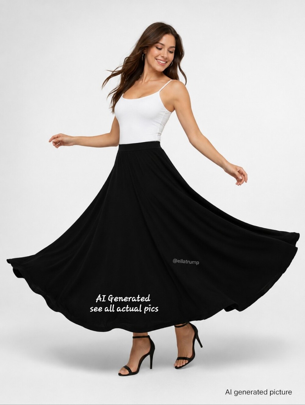 Vikki Vi Classic Black Full Skirt